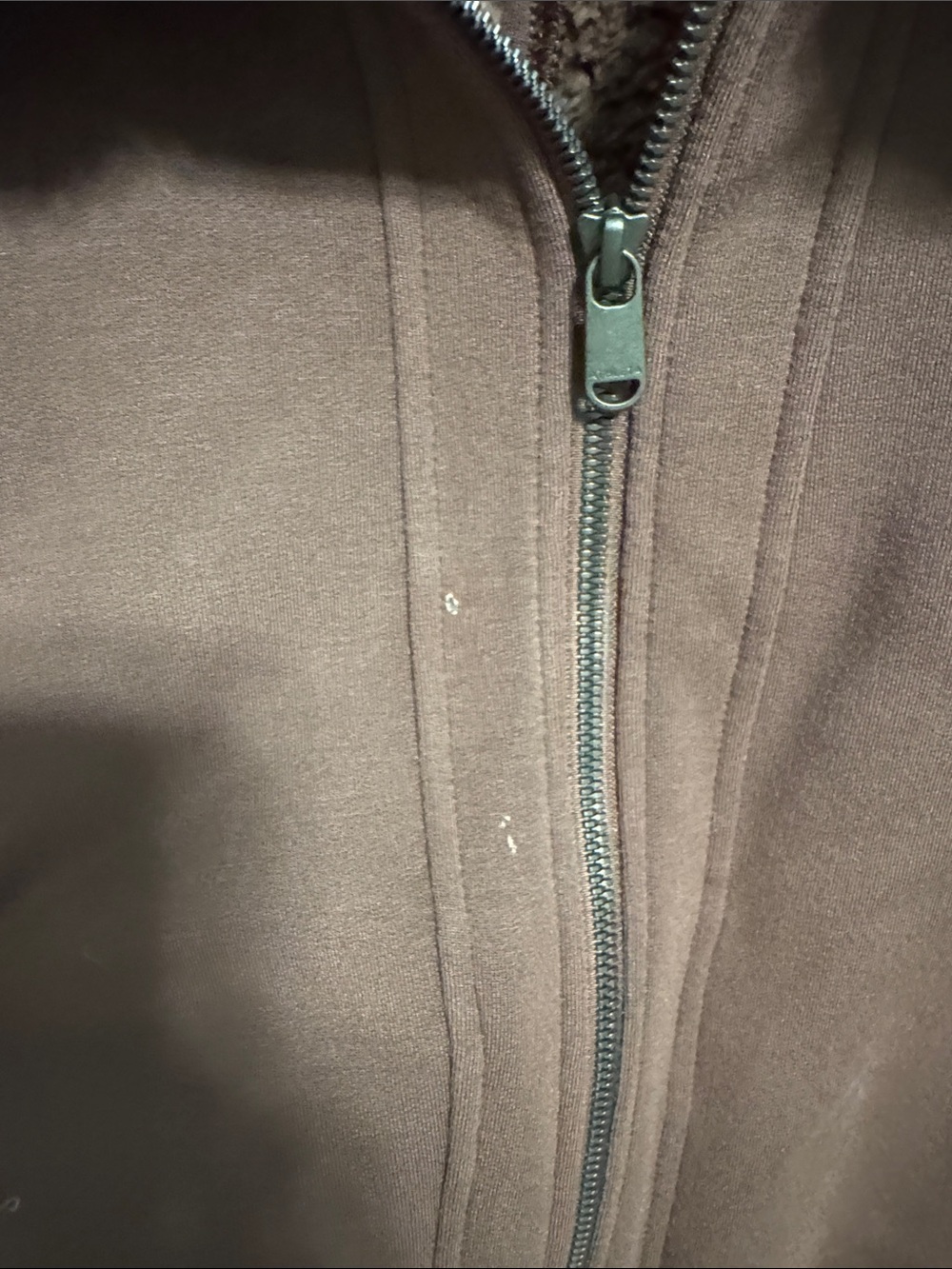 Athleta Chocolate Brown Zip-Up Jacket with Sherpa Collar - Picture 4 of 9